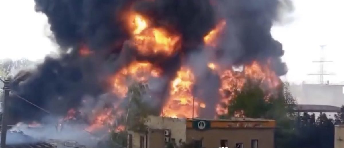 Massive Fire Consumes Oil Depot In Ukraine After Alleged Strike In Viral Video