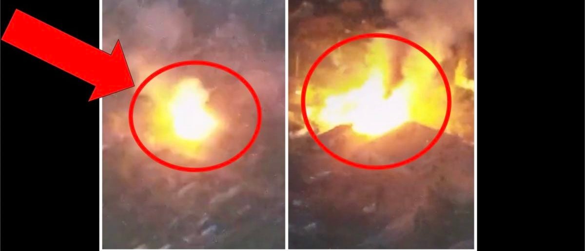 Viral Video Shows Ukraine Hammering Russian Ammo Storage Site