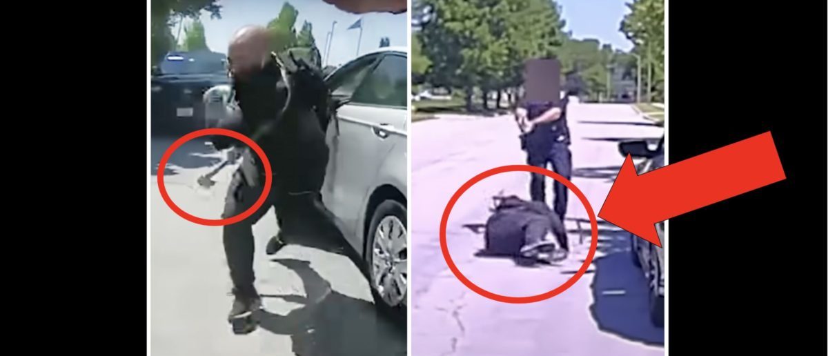 Insane Viral Video Shows A Police Officer Shooting A Man Wielding A Hatchet The Daily Caller 0124