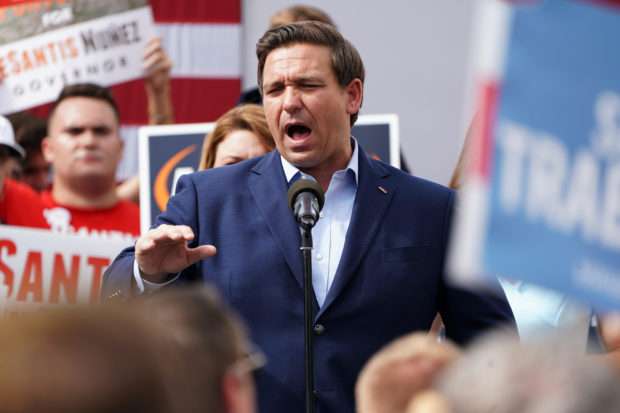 Republican candidate for Governor Ron DeSantis holds a rally in Orlando, Florida, U.S., November 5, 2018. REUTERS/Carlo Allegri