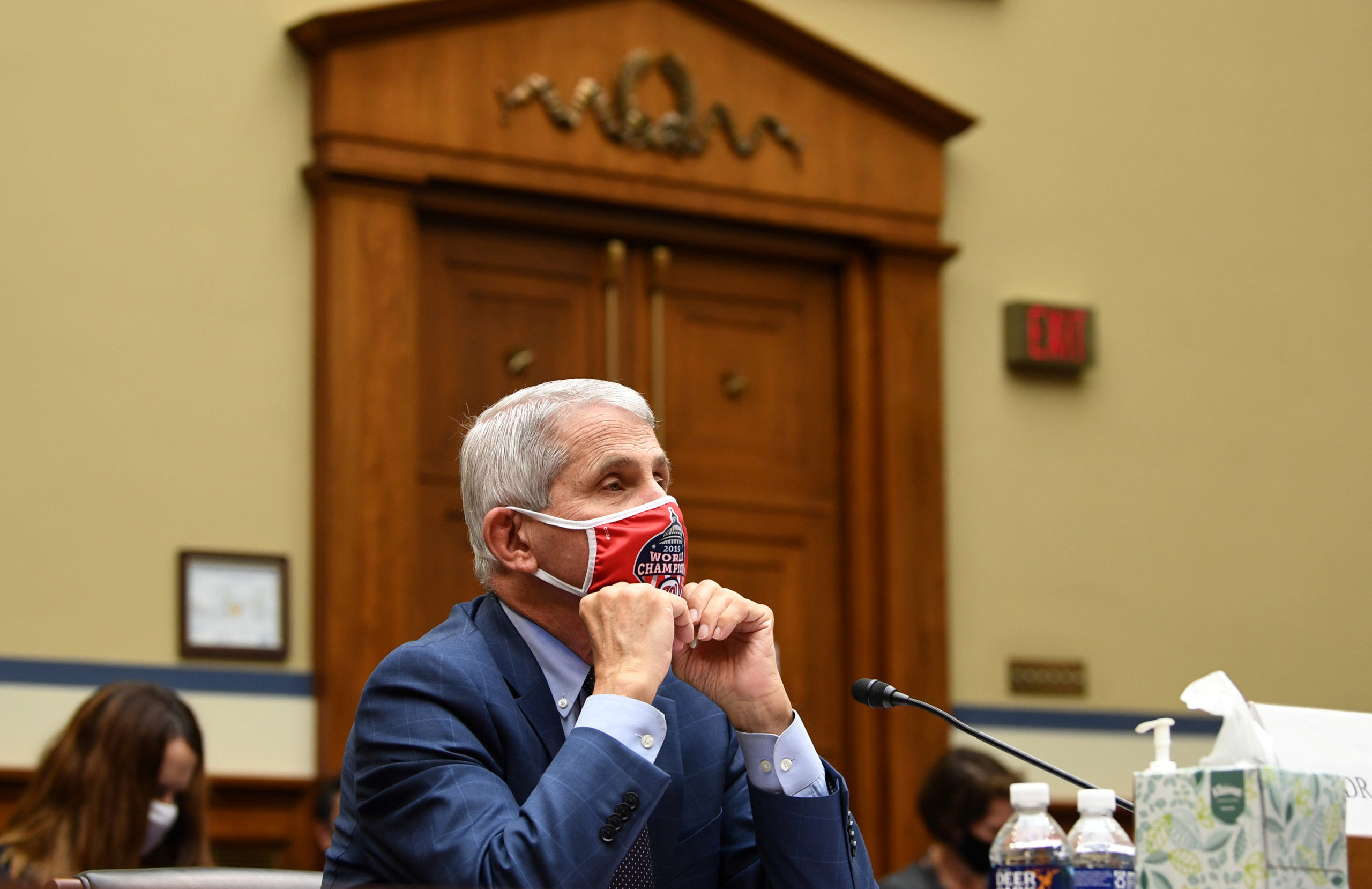 Dr. Anthony Fauci, director of the National Institute for Allergy and Infectious Diseases, arrives to testify before the House Select Subcommittee on the Coronavirus Crisis hearing in Washington, D.C., U.S., July 31, 2020. Kevin Dietsch/Pool via REUTERS