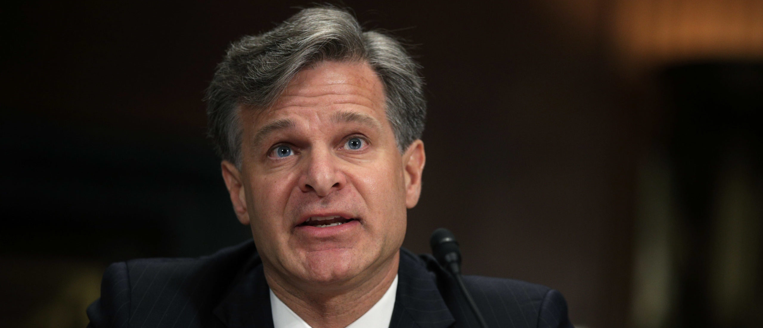 WASHINGTON, DC - JULY 12: FBI director nominee Christopher Wray testifies during his confirmation hearing before the Senate Judiciary Committee July 12, 2017 on Capitol Hill in Washington, DC.