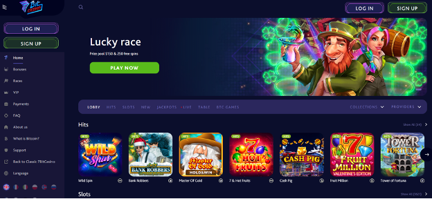 Screenshot of 7Bit Casino with their variety of game choices | Best Online Casino