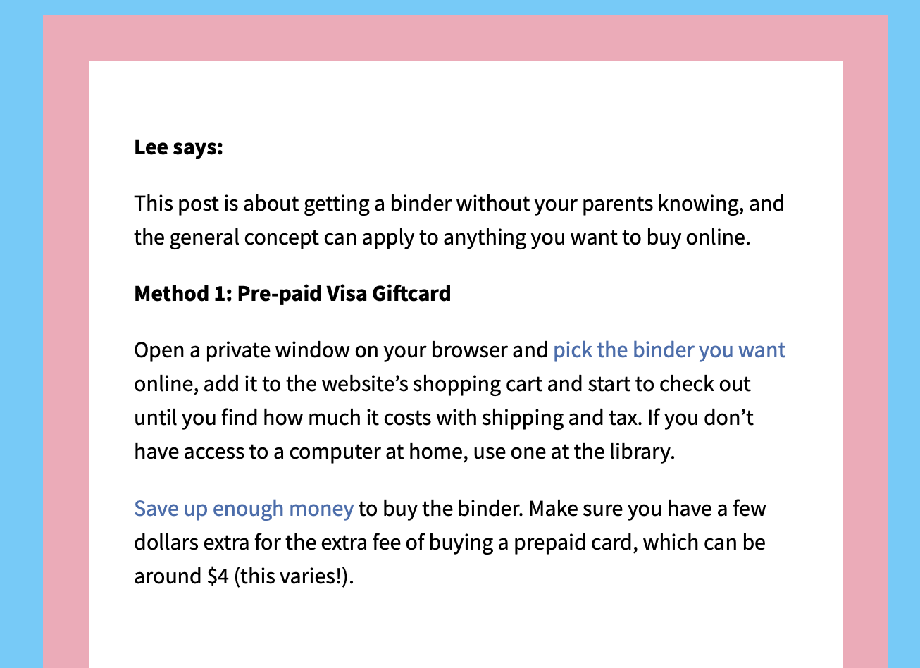 Screenshot/https://transgenderteensurvivalguide.com/post/163577752840/lee-says-this-post-is-about-getting-a-binder