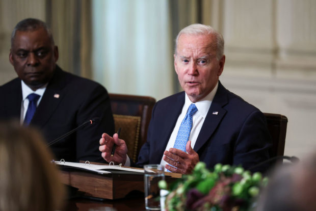WASHINGTON, DC - SEPTEMBER 26: U.S. President Joe Biden speaks at a meeting of the White House Competition Council at the White House on September 26, 2022 in Washington, DC. Biden spoke on his Administration’s actions to lower inflation, reduce prices for consumers and raise wagers for workers. Biden was joined by Secretary of Defense Secretary Lloyd Austin. (Photo by Kevin Dietsch/Getty Images)