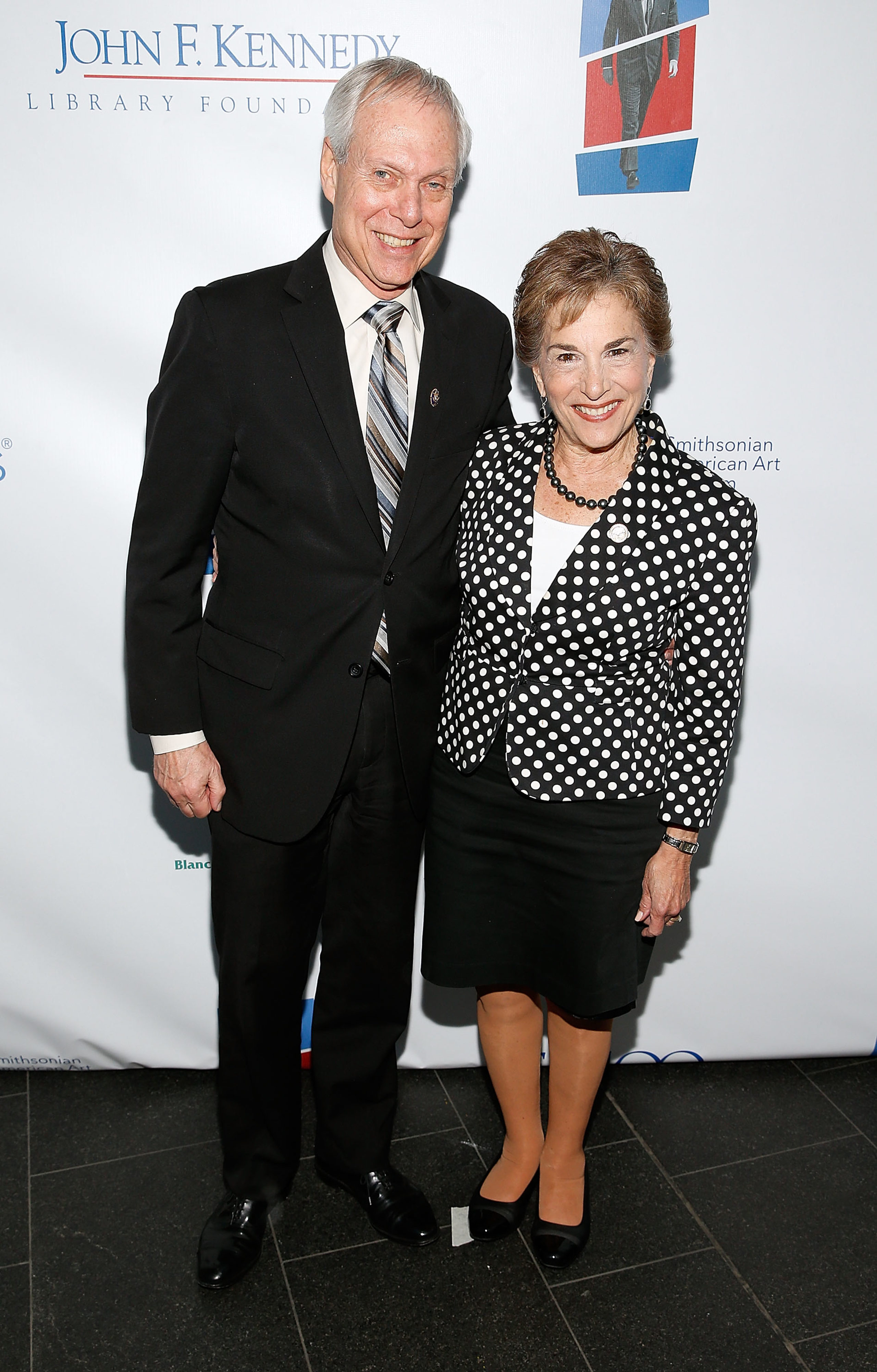 WASHINGTON, DC - MAY 02: Robert Creamer and Rep. Jan Schakowsky (D-IL) arrive at the American Visionary: John F. Kennedy's Life and Times debut gala at Smithsonian American Art Museum on May 2, 2017 in Washington, DC. (Photo by Paul Morigi/Getty Images for WS Productions)