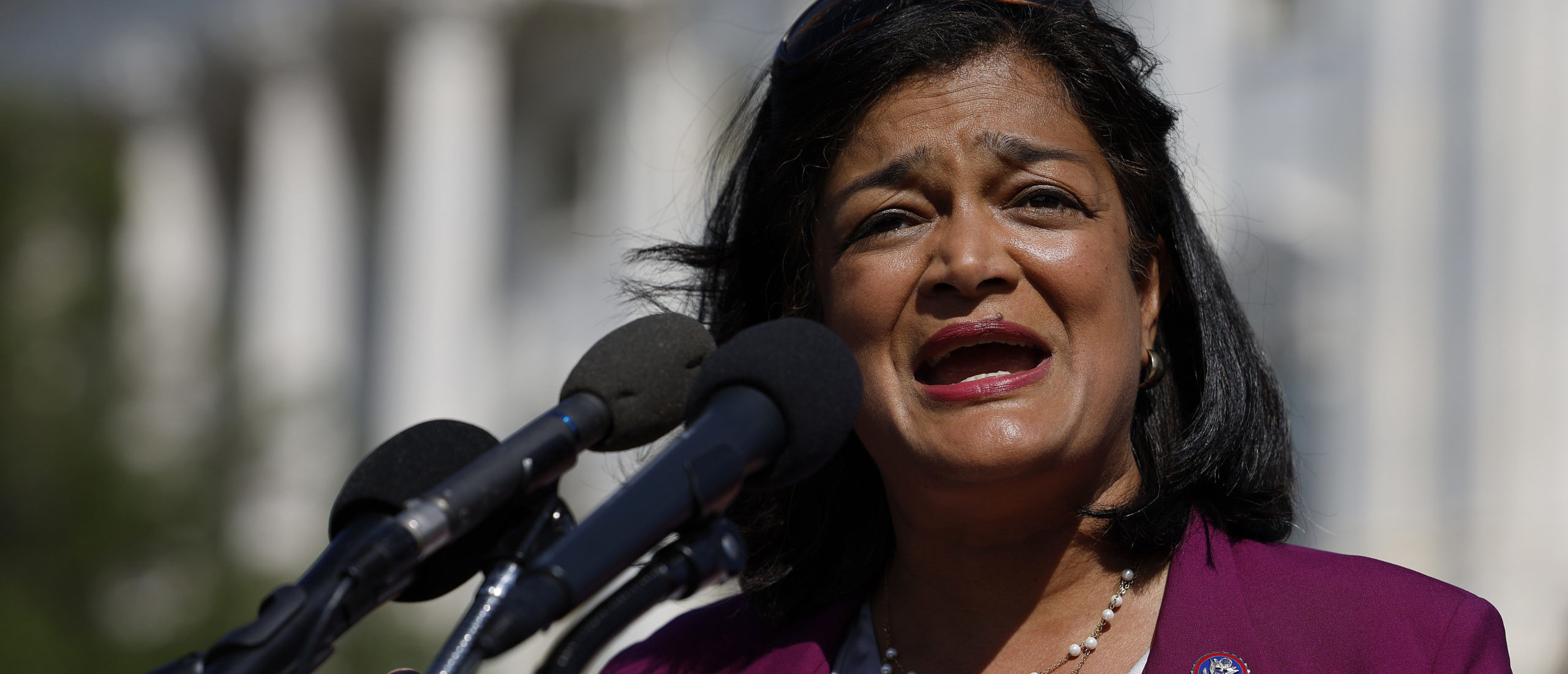 Rep. Pramila Jayapal (D-WA) and fellow members of the House Progressive Caucus hold a news conference ahead of the vote on the Inflation Reduction Act of 2022.