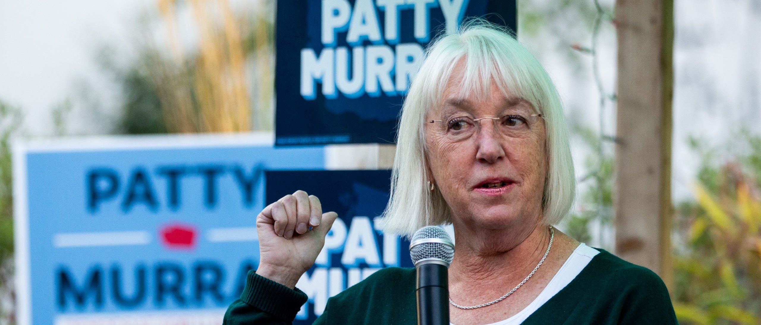 SEATTLE, WA - OCTOBER 13: Sen. Patty Murray (D-WA) speaks during a small business town hall campaign event at Hellbent Brewing Company on October 13, 2022 in Seattle, Washington. Murray is seeking a sixth term in the United States Senate. (Photo by Lindsey Wasson/Getty Images)