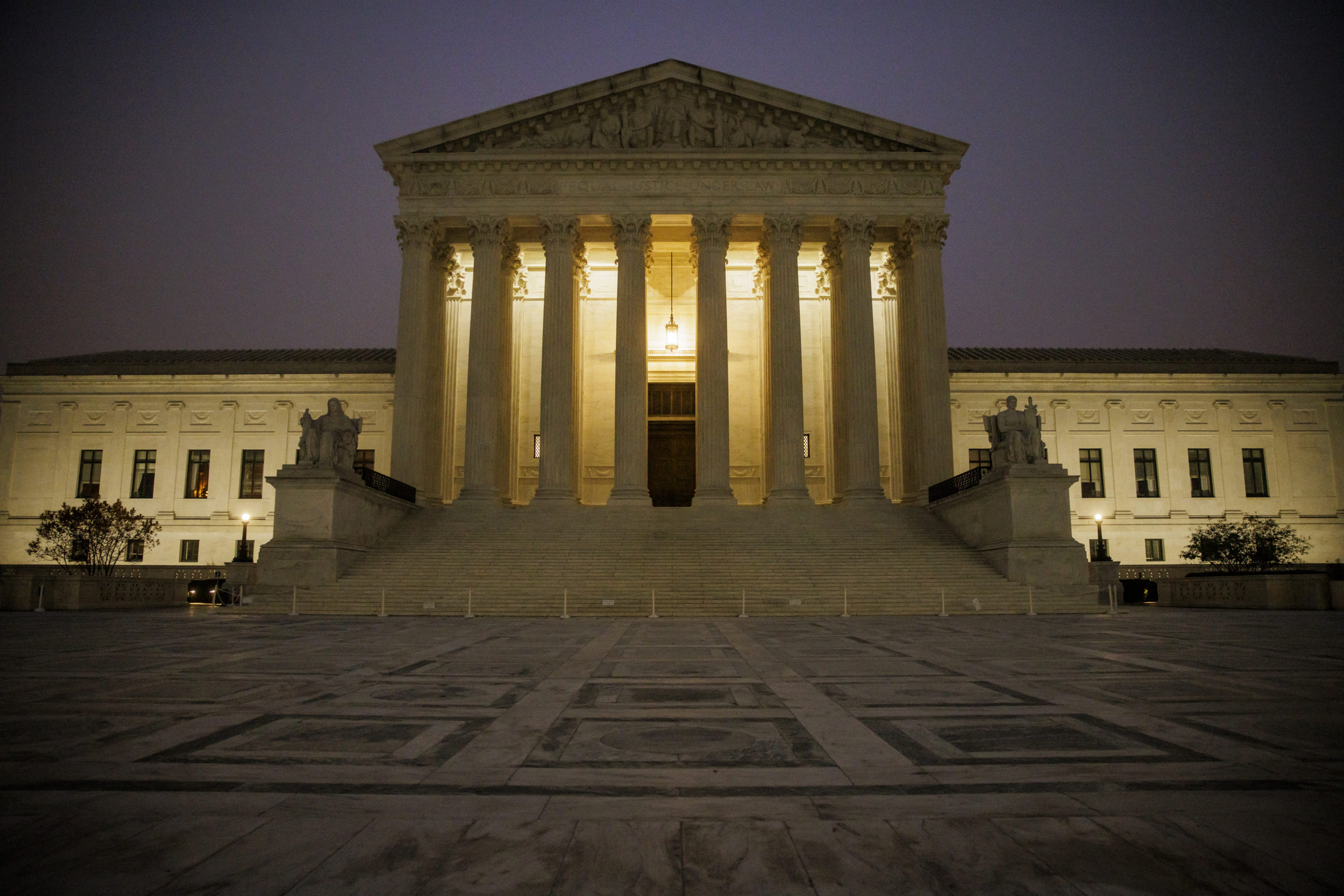 The U.S. Supreme Court is seen in the early morning hours of November 4, 2022 in Washington, DC. The Supreme Courts conservative majority began hearing two cases on Monday that challenged the legality of affirmative action influencing college admissions. (Photo by Samuel Corum/Getty Images)
