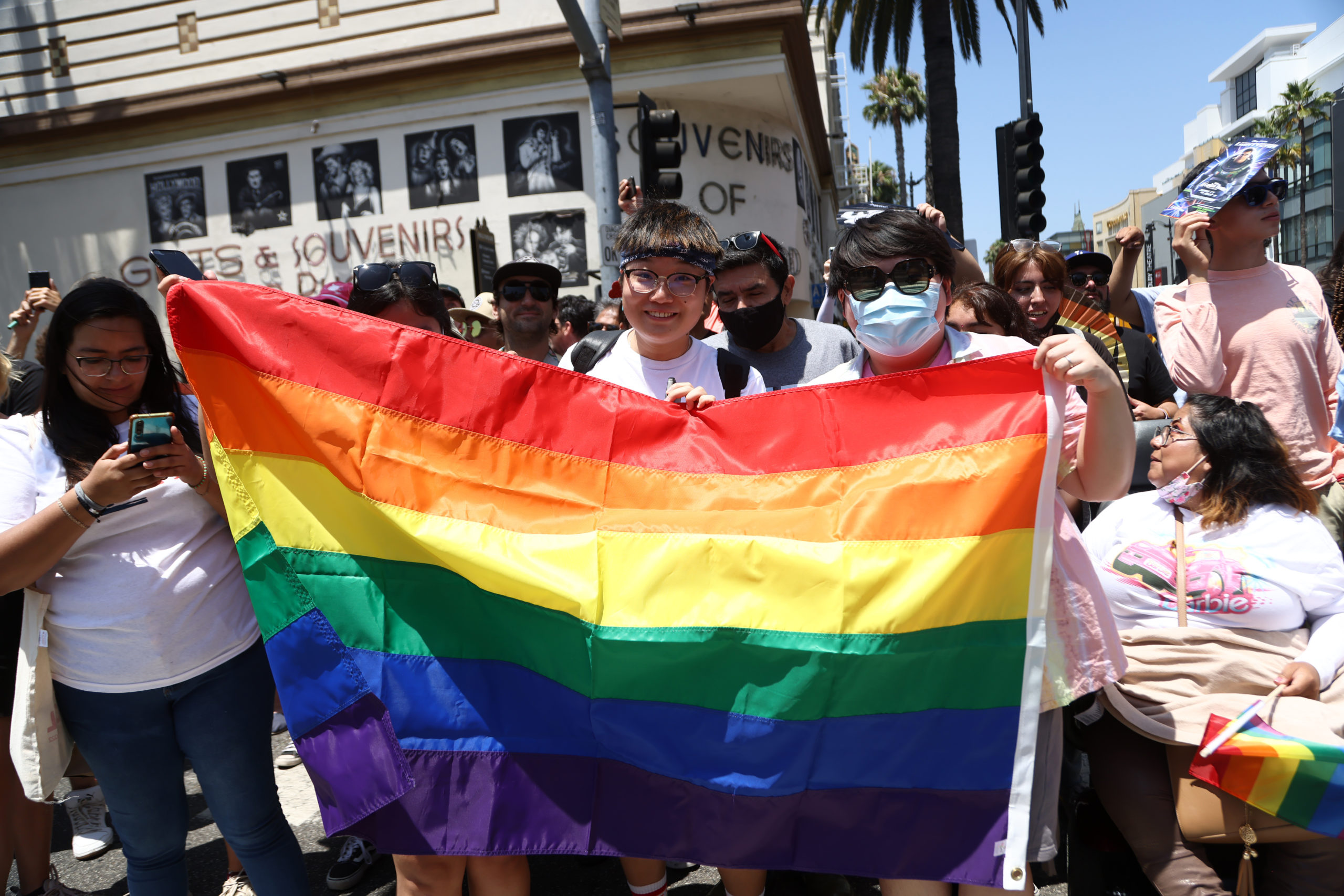 Parade participants attend Christopher Street West (CSW) LA Pride Parade Presented By TikTok "Love Your Pride" on June 12, 2022 in Los Angeles, California. (Photo by Tommaso Boddi/Getty Images)