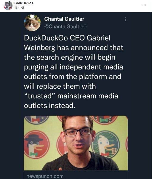 FACT CHECK Did DuckDuckGo CEO Announce Independent Media Outlets Will