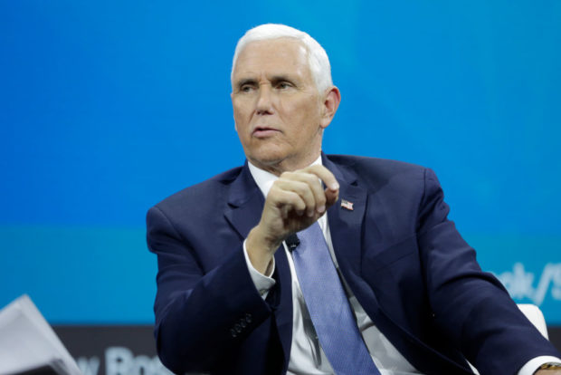 NEW YORK, NEW YORK - NOVEMBER 30: Mike Pence on stage at the 2022 New York Times DealBook on November 30, 2022 in New York City. (Photo by Thos Robinson/Getty Images for The New York Times)