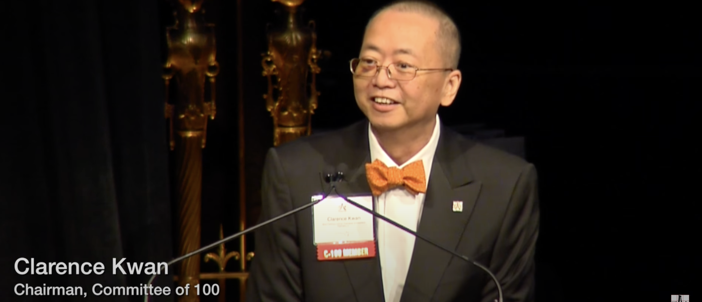 Clarence Kwan, The China Project advisory board member and Committee of 100 member served as director of the China Overseas Exchange Association. [ScreenShot/YouTube/Committeeof100]