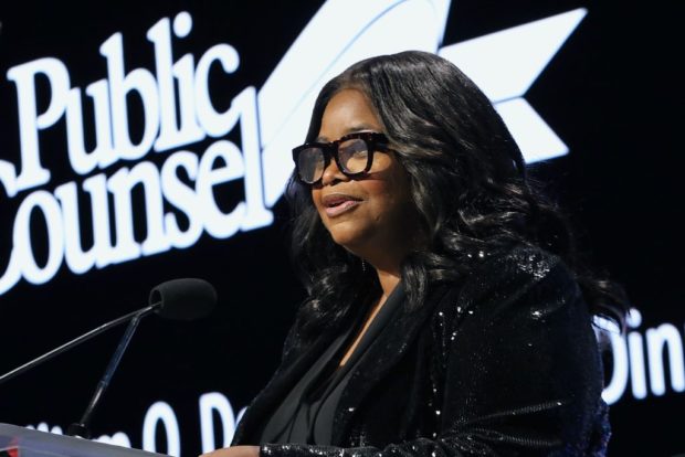BEVERLY HILLS, CALIFORNIA - DECEMBER 11: Octavia Spencer speaks during the Public Counsel's Annual William O. Douglas Award Dinner Celebrating Viola Davis at The Beverly Hilton on December 11, 2022 in Beverly Hills, California. (Photo by Robin L Marshall/Getty Images)
