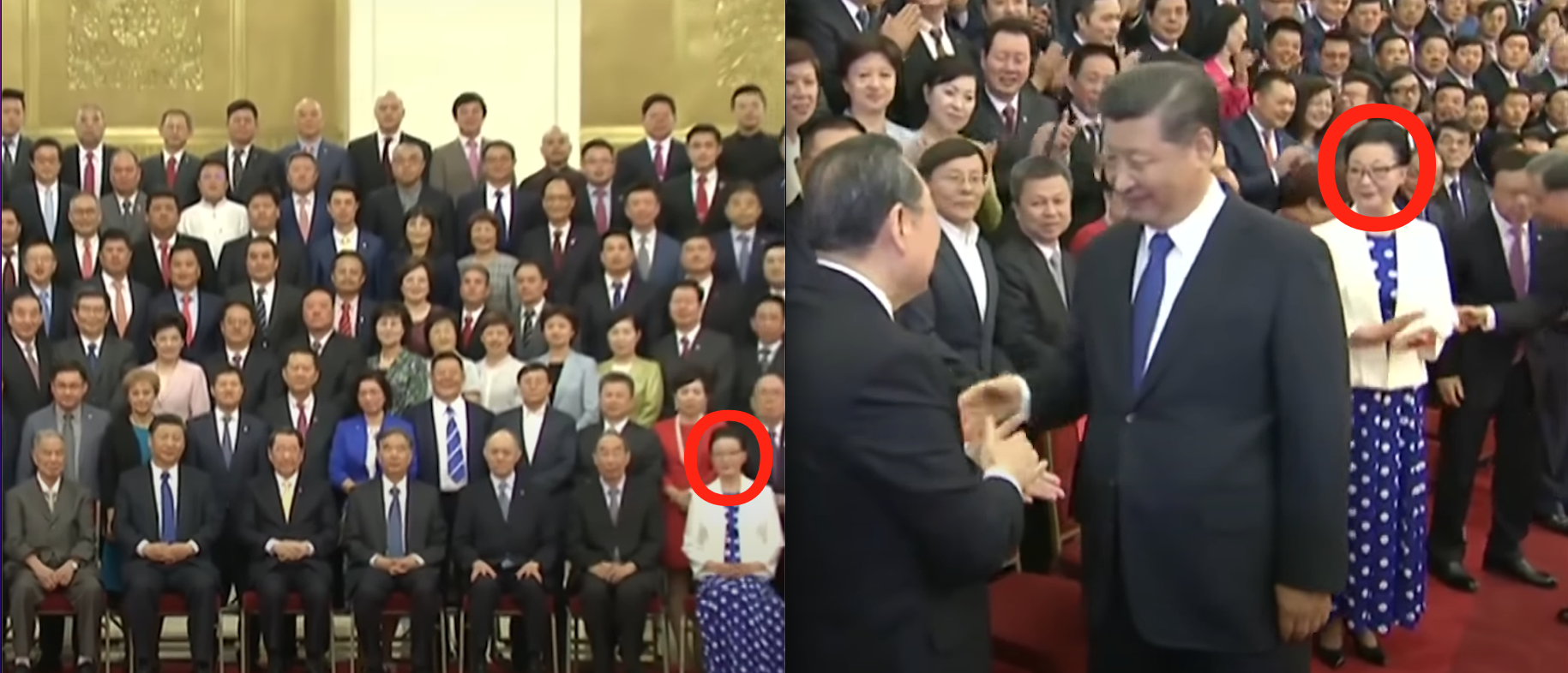 In 2019, Rep. Judy Chu’s decades-long colleague at the All America Chinese Youth Federation, Florence Fang, appears to have attended the China Overseas Friendship Association meeting in Beijing where she sat just seats away from General Secretary Xi Jinping and applauded the communist dictator as he glad-handed the other members of the alleged “Chinese intelligence service” front group. [YouTube/Screenshot/CCTV中国电视台]