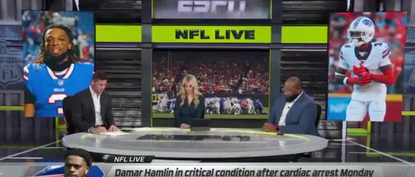 NFL Live host pauses during live show to pray for injured star Damar Hamlin  - My Christian Daily