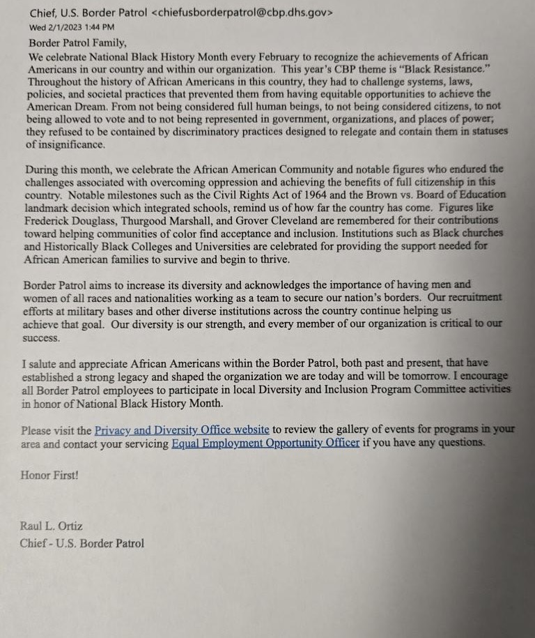 Internal Border Patrol email obtained by the Daily Caller News Foundation
