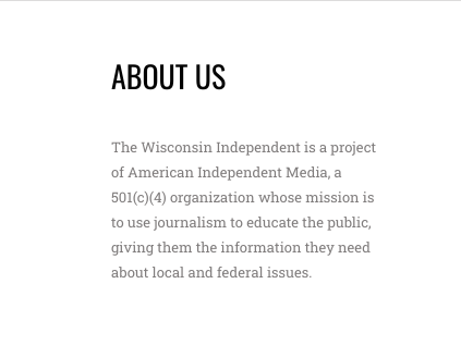 The Wisconsin Independent/Screenshot