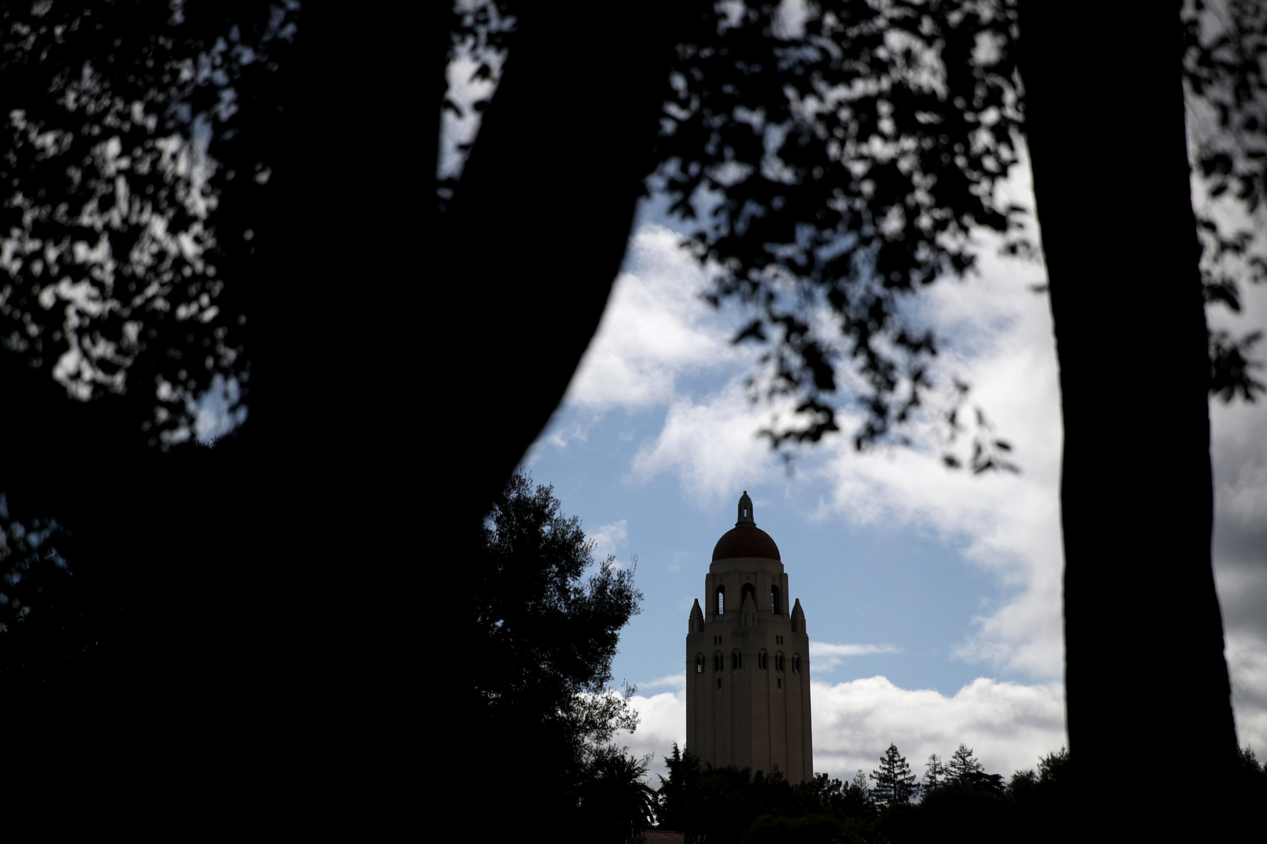 A view of Hoover Tower on the Stanford University campus on March 12, 2019 in Stanford, California.