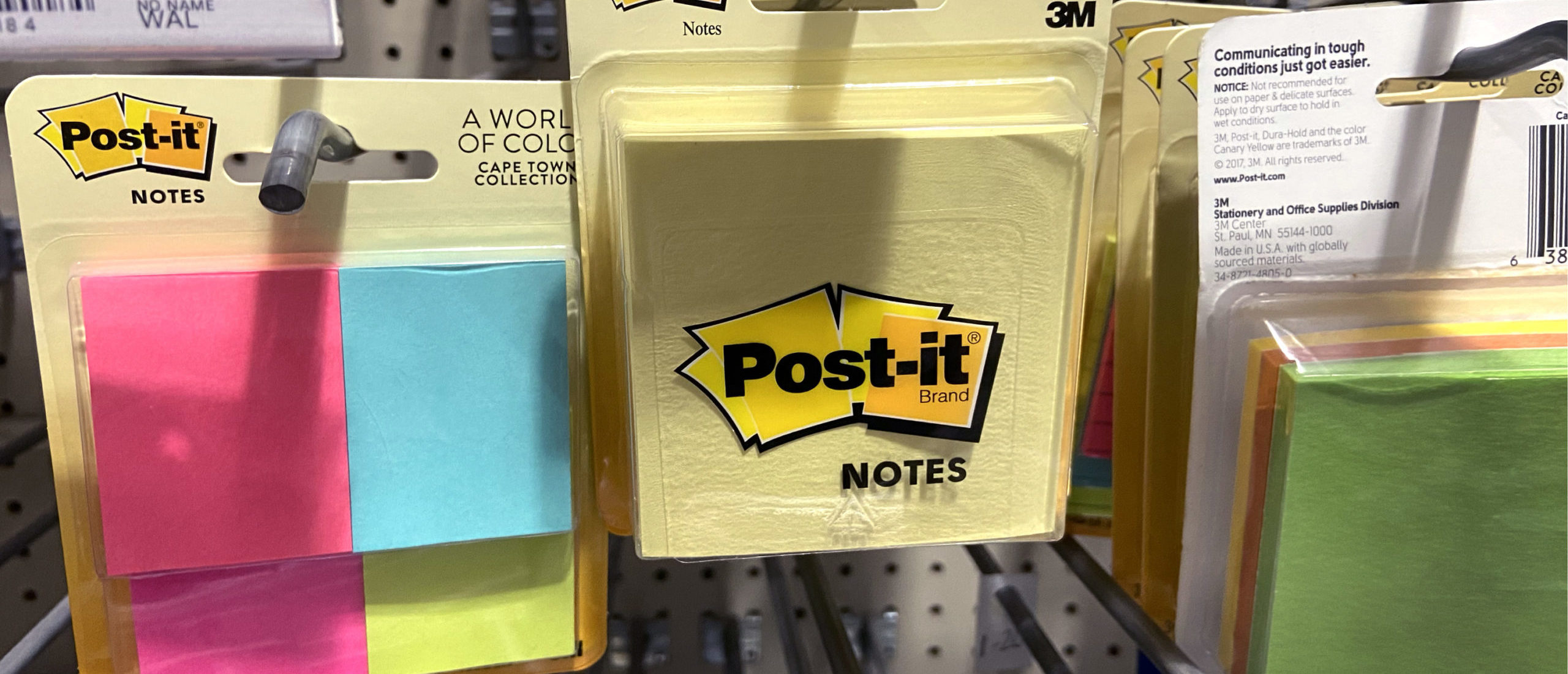 CHICAGO, ILLINOIS - JANUARY 28: Post-it notes manufactured by 3M are offered for sale at a big box retailer on January 28, 2020 in Chicago, Illinois. 3M announced it would be cutting 1,500 jobs as well as making other changes at the company after reporting fourth-quarter earnings that plunged 27%. (Photo by Scott Olson/Getty Images)
