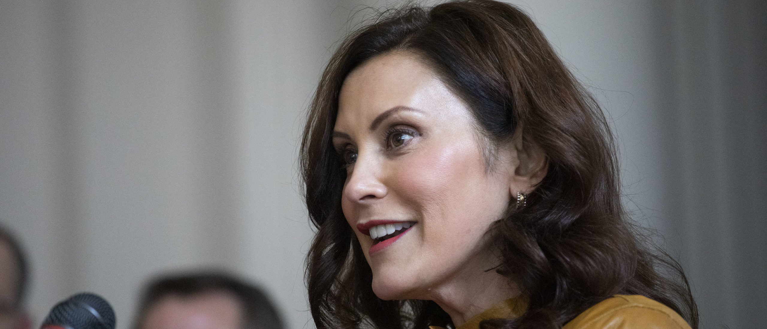 Michigan Governor Gretchen Whitmer announces new economic development projects at an event on October 5, 2022 in Grand Rapids, Michigan. The projects were the result of a bipartisan bill the Governor signed this week. (Photo by Bill Pugliano/Getty Images)