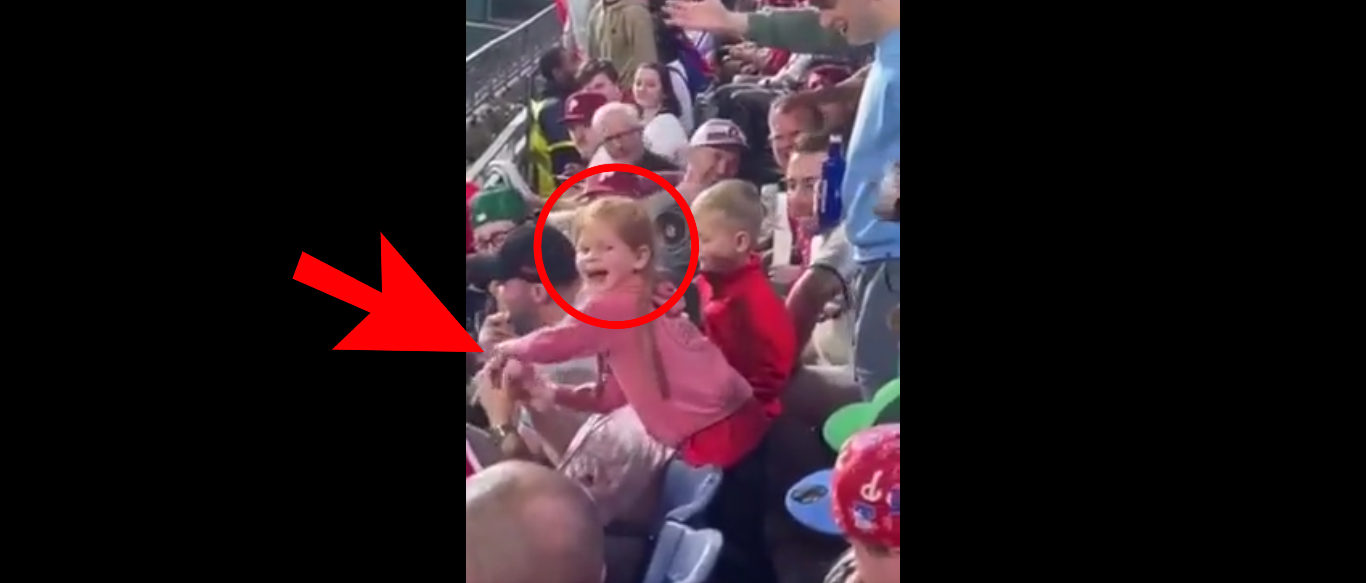 Phillies Fan Catches Home Run Ball While Holding Baby