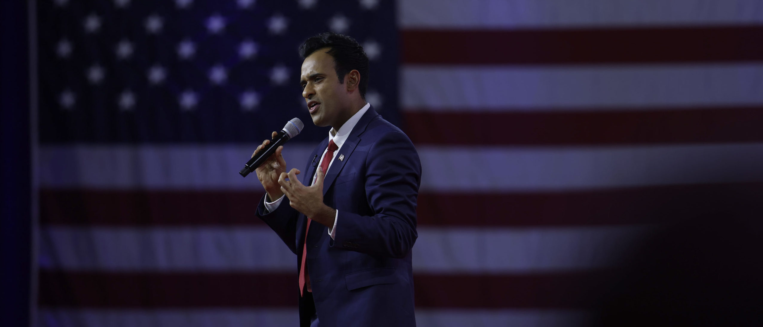 Republican presidential candidate Vivek Ramaswamy, speaks during the annual Conservative Political Action Conference (CPAC) at the Gaylord National Resort Hotel And Convention Center on March 03, 2023 in National Harbor, Maryland. (Photo by Anna Moneymaker/Getty Images)