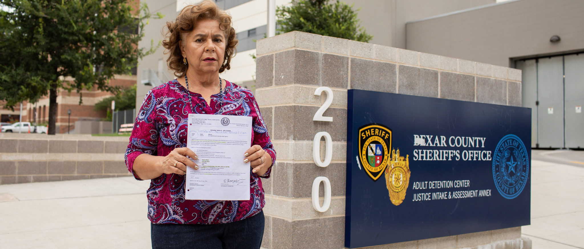 Sylvia Gonzalez Outside Sheriffs Office