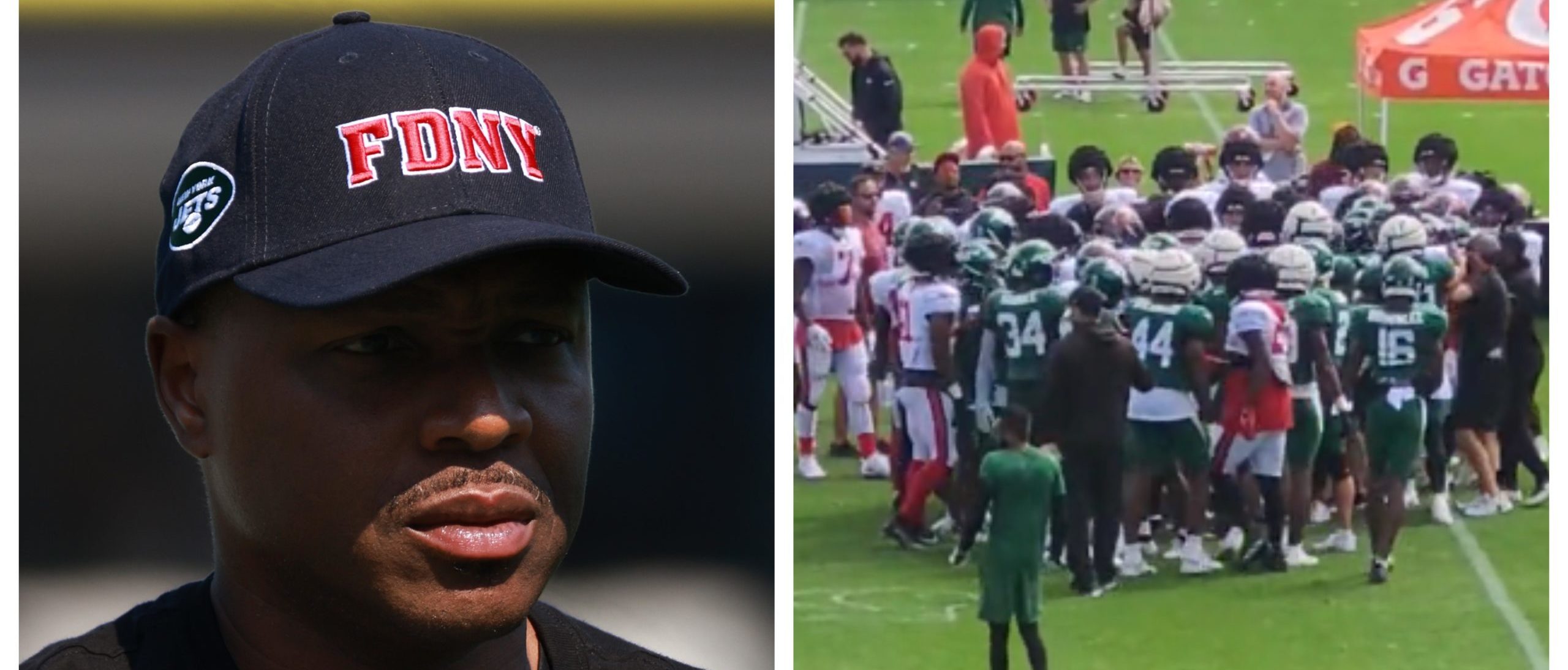 New York Jets coach rushed to hospital after training camp fight