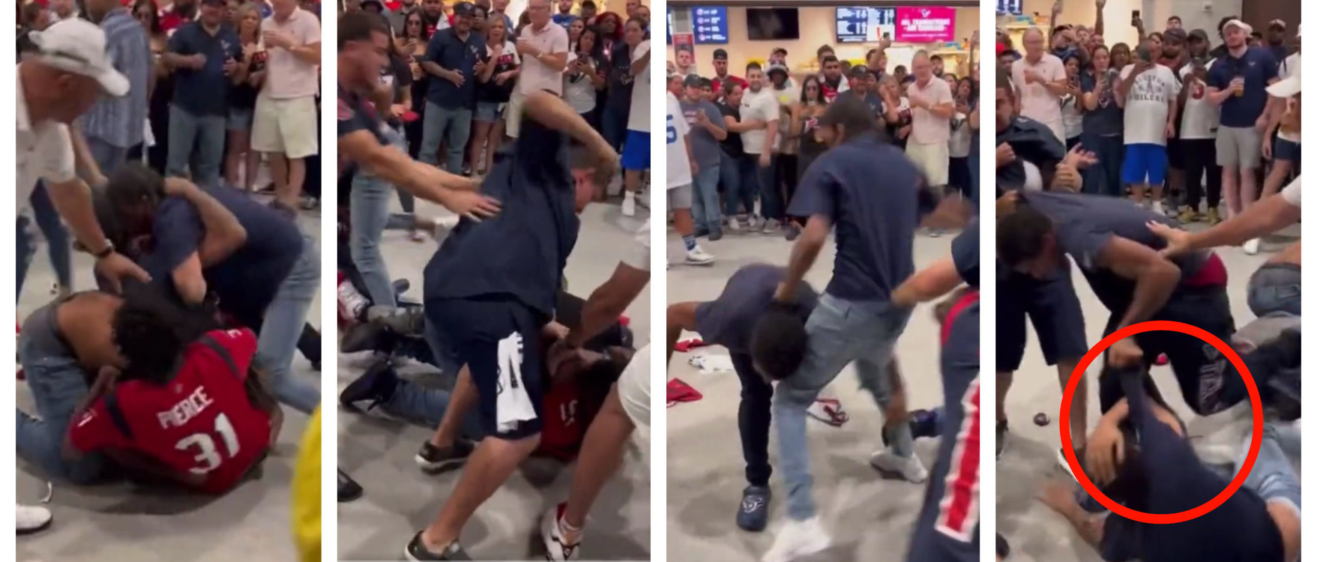 WATCH: Frustrations Turn Into Fights Among Texans Fans Against Indianapolis