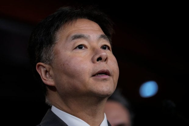 WASHINGTON, DC - JANUARY 10: Rep. Ted Lieu (D-CA) speaks during a news conference with House Democratic leadership at the U.S. Capitol January 10, 2023 in Washington, DC. House Republicans passed their first bill of the 118th Congress on Monday night, voting along party lines to cut $71 billion from the Internal Revenue Service, which Senate Democrats said they would not take up. (Photo by Drew Angerer/Getty Images)