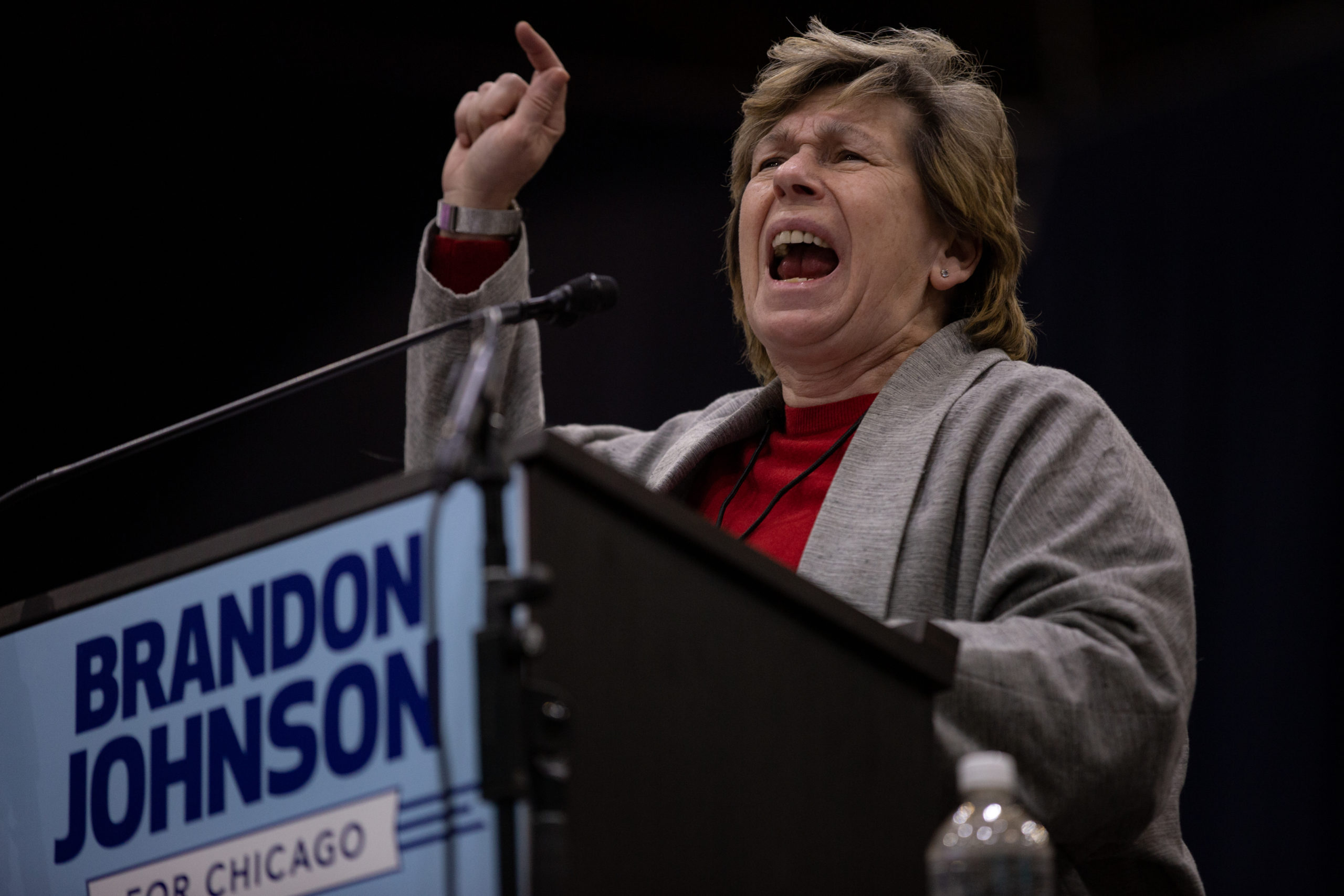 Randi Weingarten, president of the American Federation of Teachers, speaks at a rally for progressive mayoral candidate Brandon Johnson at the UIC Forum on March 30, 2023 in Chicago, Illinois. Johnson is set for a runoff against Paul Vallas on April 4th 2023 for the next Mayor of Chicago. (Photo by Jim Vondruska/Getty Images)