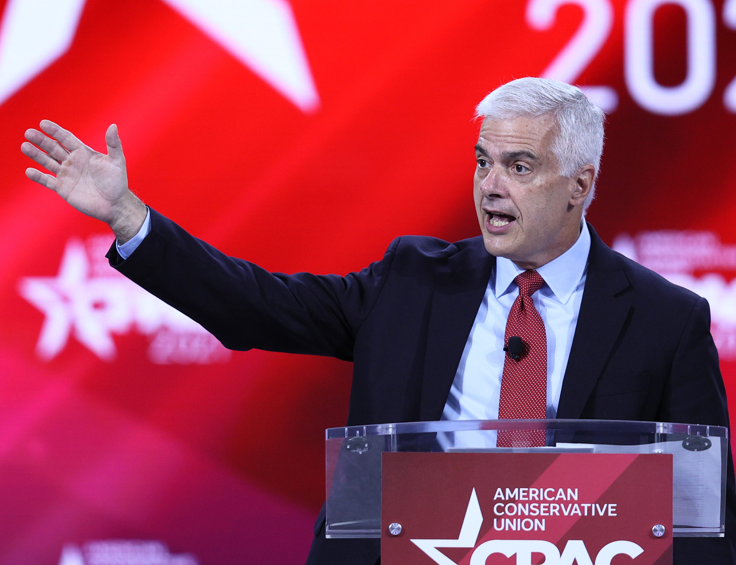 ORLANDO, FLORIDA - FEBRUARY 28: David McIntosh, Club for Growth, addresses the Conservative Political Action Conference held in the Hyatt Regency on February 28, 2021 in Orlando, Florida. Begun in 1974, CPAC brings together conservative organizations, activists, and world leaders to discuss issues important to them. (Photo by Joe Raedle/Getty Images)