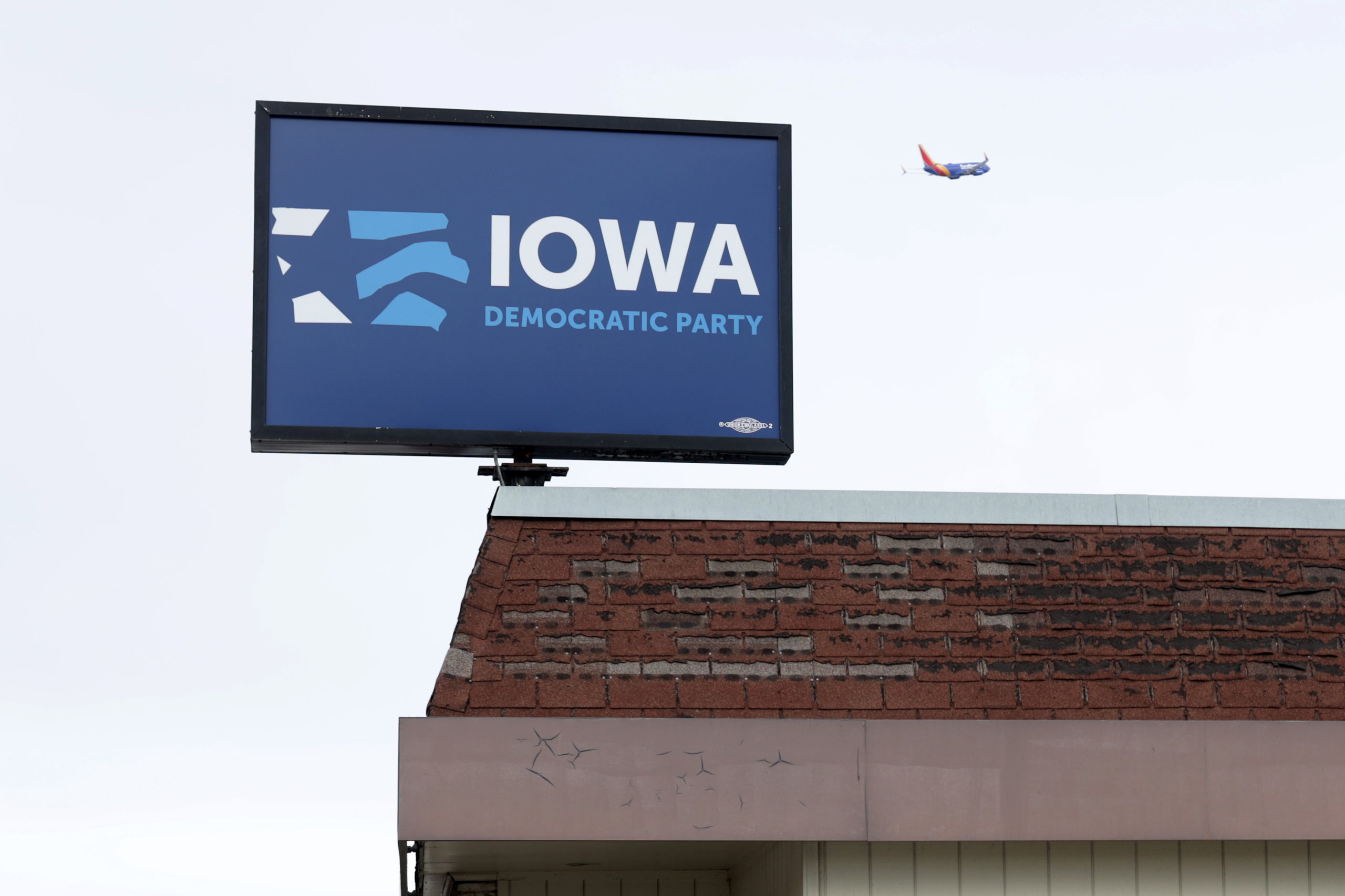 DES MOINES, IOWA - FEBRUARY 04: An exterior view of the Iowa Democratic Party headquarters is seen February 4, 2020 in Des Moines, Iowa. The announcement of the results in the Iowa presidential caucuses has been delayed after “inconsistencies” were found late Monday night relating to the app used to process the votes. The state Democratic Party said that the results will be manually verified before being released. (Photo by Alex Wong/Getty Images)