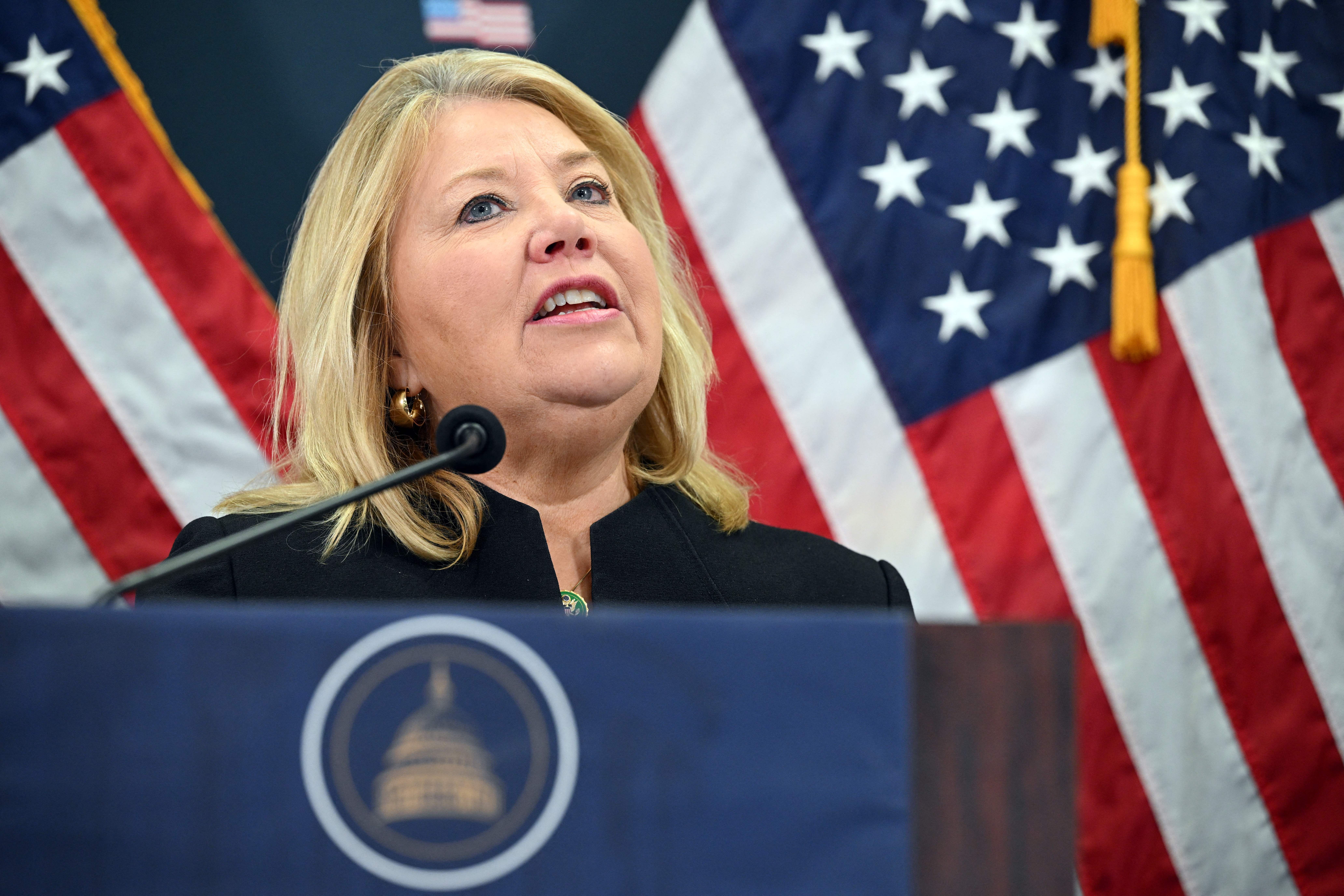 Member of the House Republican leadership Representative Debbie Lesko speaks at a press conference on Capitol Hill in Washington, DC, June 6, 2023. (Photo by Mandel NGAN / AFP) (Photo by MANDEL NGAN/AFP via Getty Images)