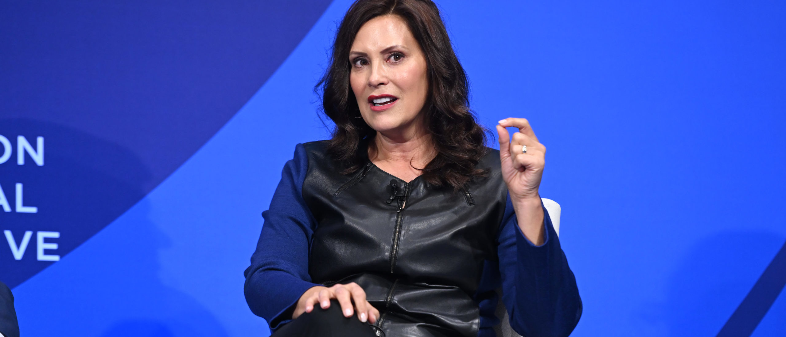 NEW YORK, NEW YORK - SEPTEMBER 19: Michigan Gov. Gretchen Whitmer participates in the session "Women’s Rights are Human Rights: How to Provide Abortion Care in a Post-Dobbs World" onstage during the Clinton Global Initiative September 2023 Meeting at New York Hilton Midtown on September 19, 2023 in New York City. (Photo by Noam Galai/Getty Images for Clinton Global Initiative)