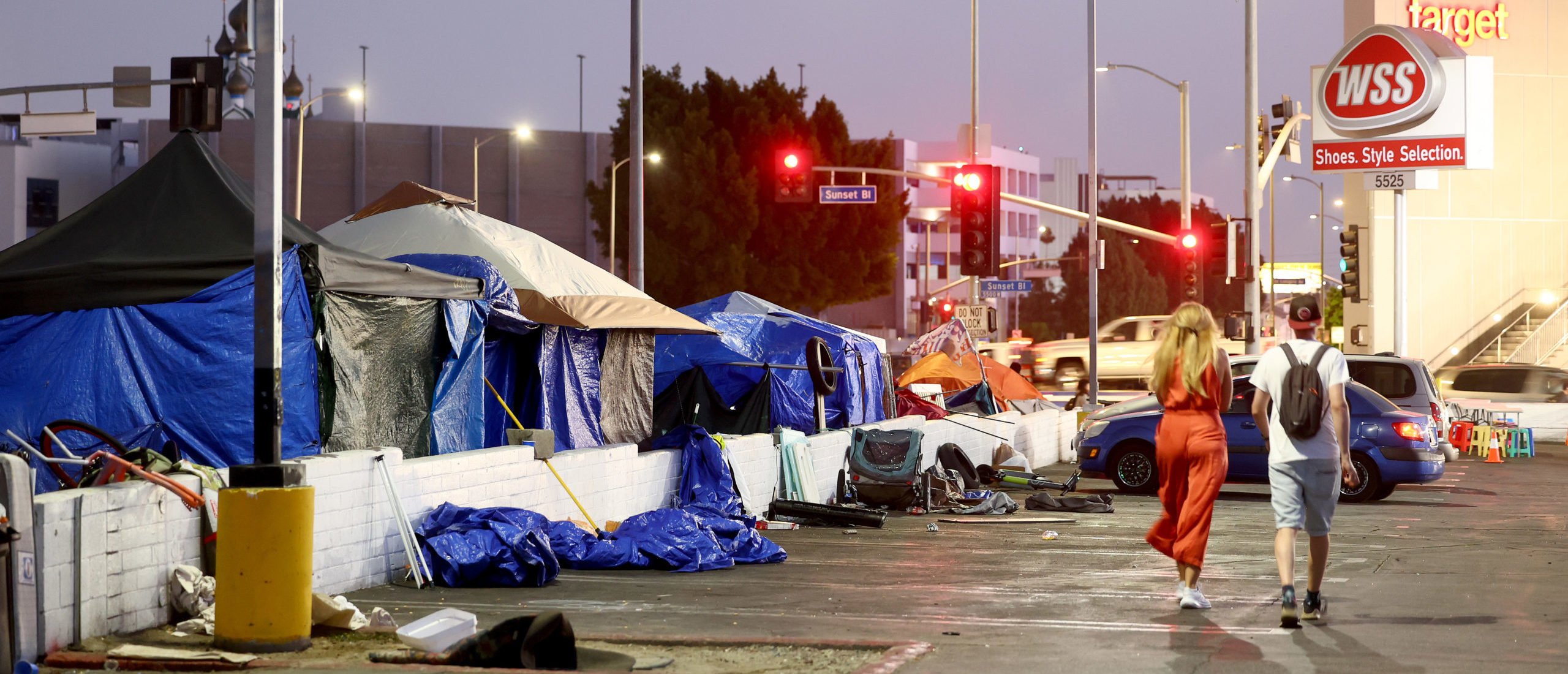 Homeless encampments (Photo by Mario Tama/Getty Images)