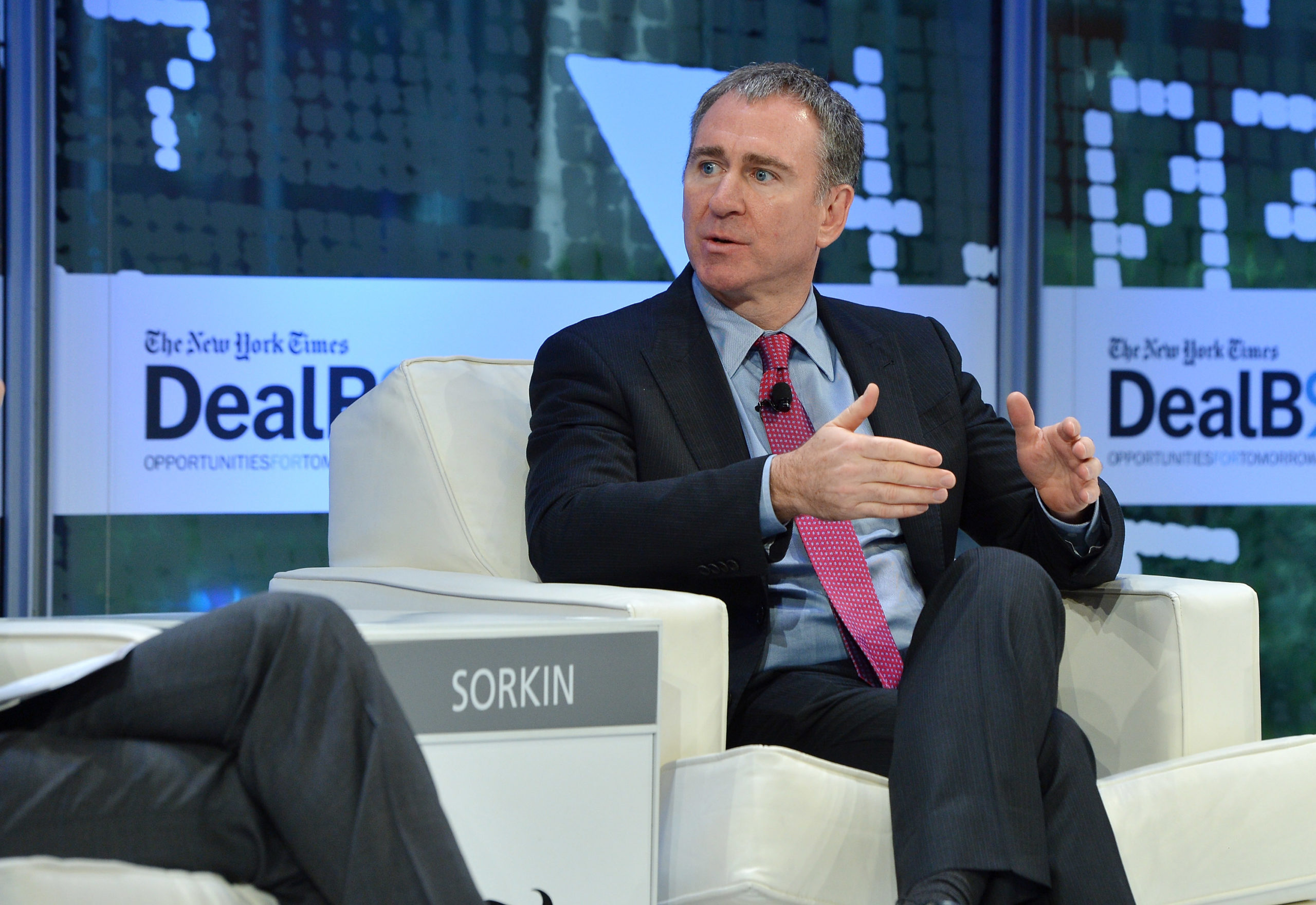 NEW YORK, NY - NOVEMBER 12: Founder and CEO at Citadel LLC Kenneth C. Griffin participate in a discussion at the New York Times 2013 DealBook Conference in New York at the New York Times Building on November 12, 2013 in New York City. (Photo by Larry Busacca/Getty Images for The New York Times)