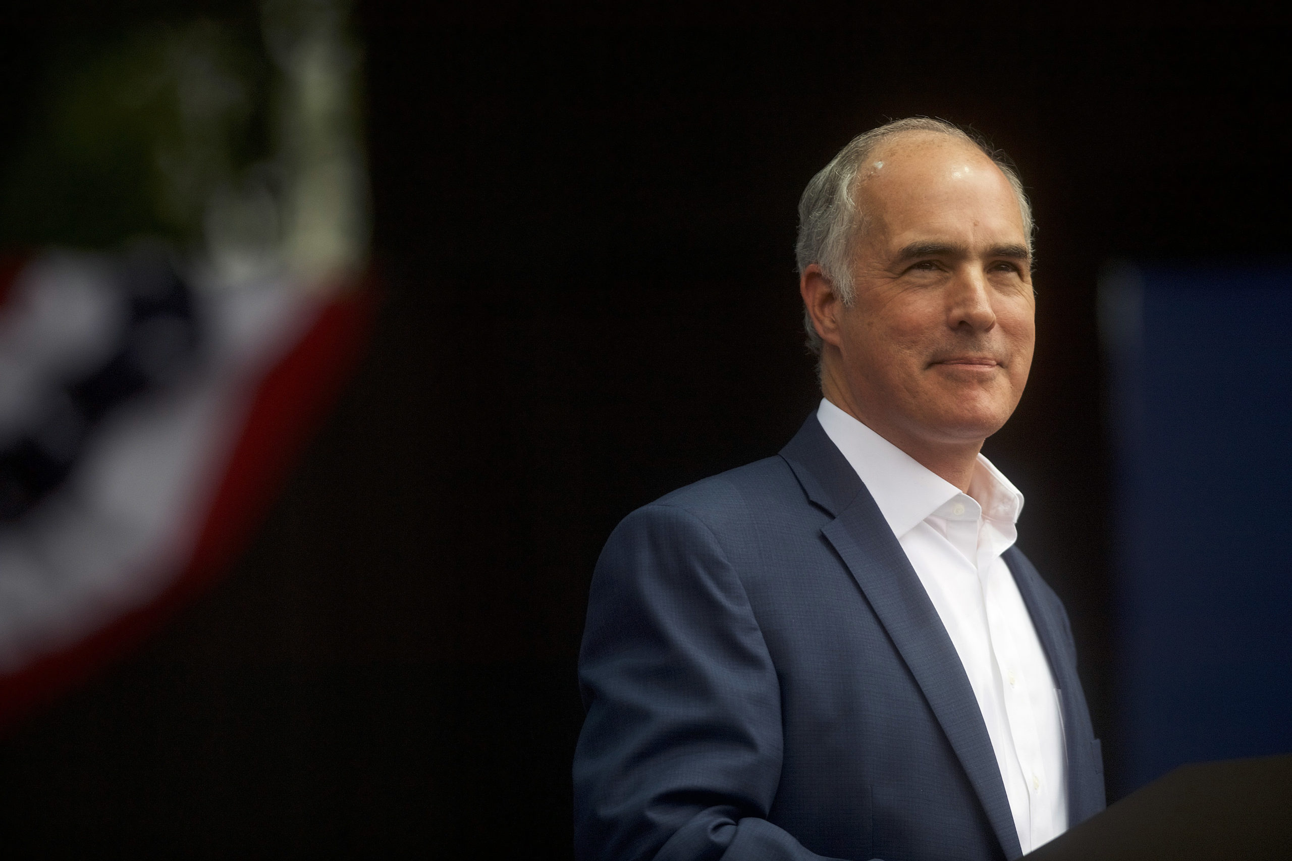 PHILADELPHIA, PA - SEPTEMBER 21: Senator Bob Casey (D- PA) addresses supporters before former President Barack Obama speaks during a campaign rally for statewide Democratic candidates on September 21, 2018 in Philadelphia, Pennsylvania. Midterm election day is November 6th. (Photo by Mark Makela/Getty Images)