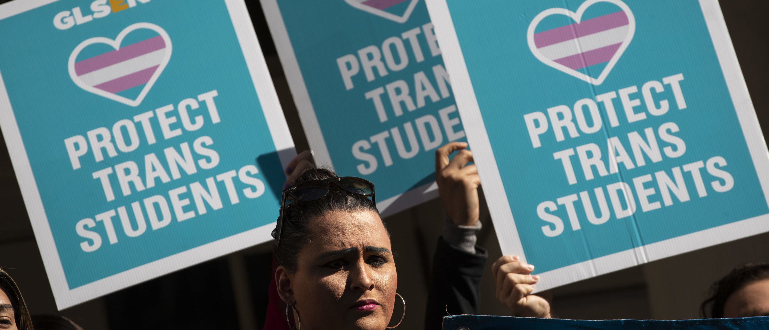 L.G.B.T. activists and their supporters rally in support of transgender people