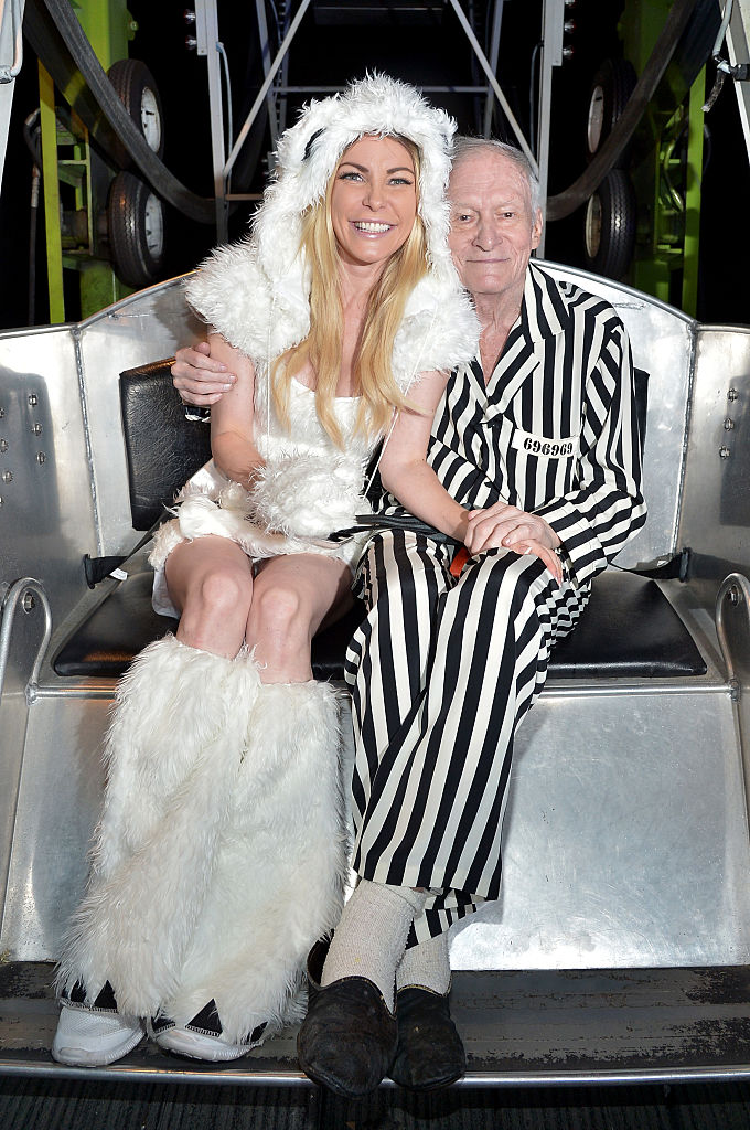 LOS ANGELES, CA - OCTOBER 24: Model Crystal Hefner (L) and Hugh Hefner attend the annual Halloween Party, hosted by Playboy and Hugh Hefner, at the Playboy Mansion on October 24, 2015 in Los Angeles, California. (Photo by Charley Gallay/Getty Images for Playboy)