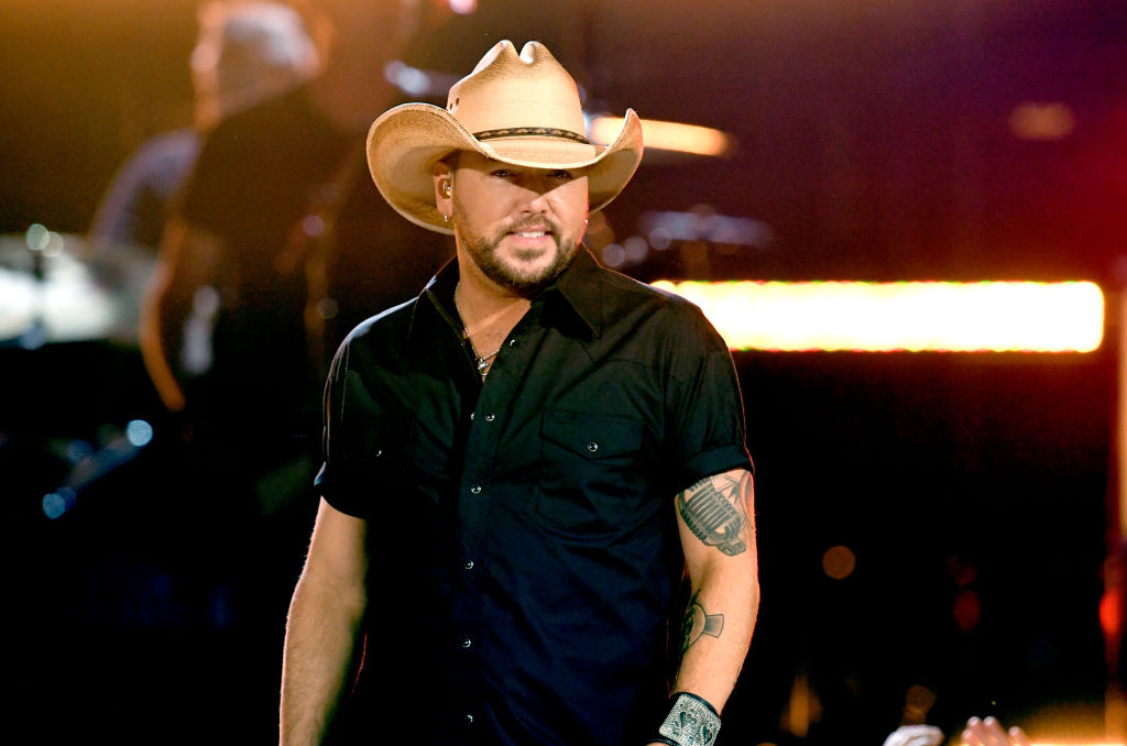 LAS VEGAS, NEVADA - APRIL 07: Jason Aldean performs onstage during the 54th Academy Of Country Music Awards at MGM Grand Garden Arena on April 07, 2019 in Las Vegas, Nevada. (Photo by Kevin Winter/Getty Images)