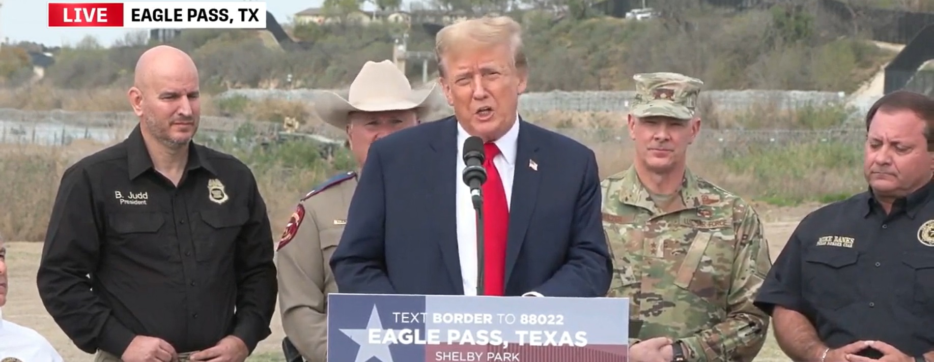 Donald Trump at Eagle Pass, Texas