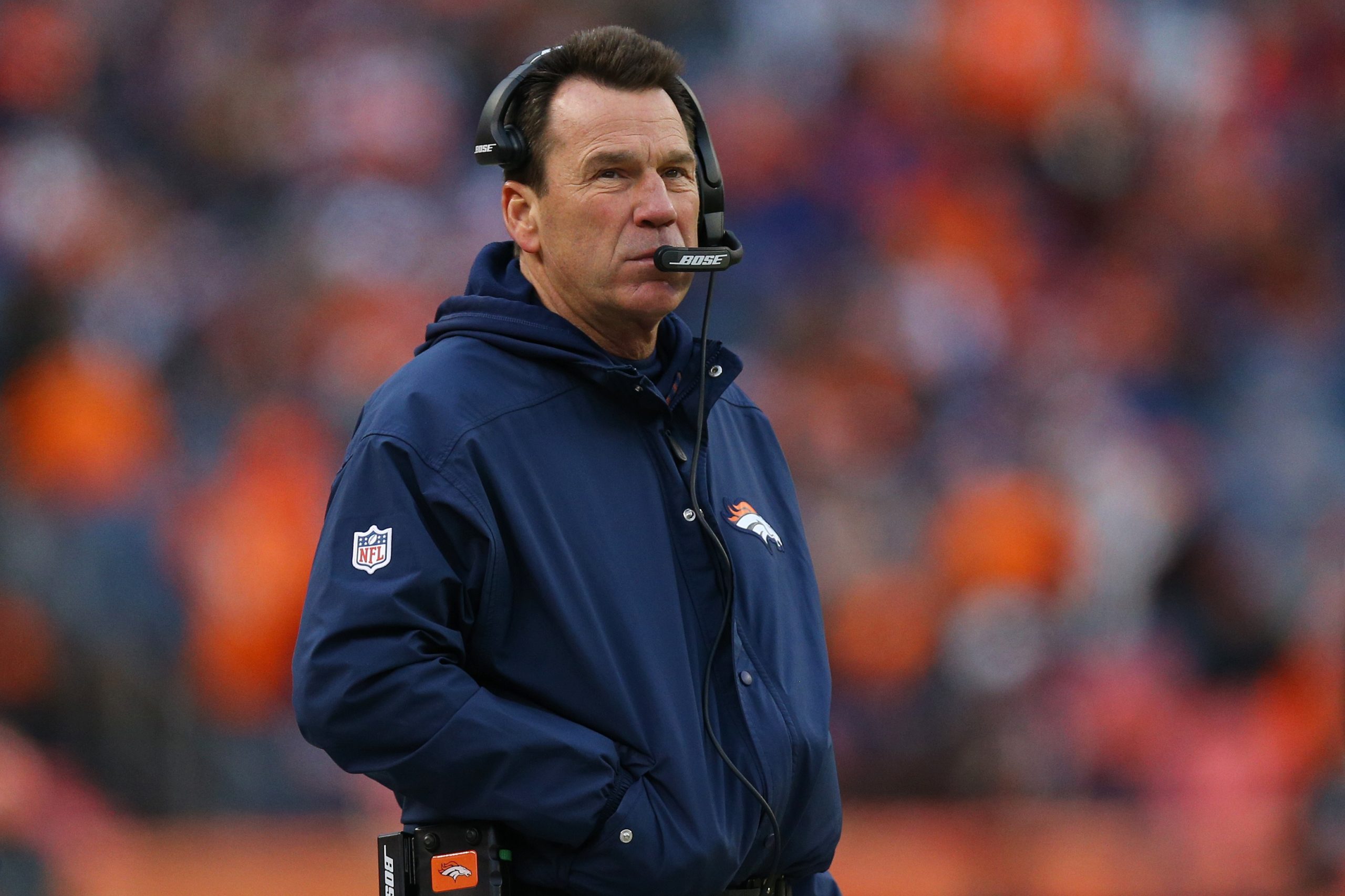 DENVER, CO - JANUARY 1: Head coach Gary Kubiak of the Denver Broncos in the third quarter of the game against the Oakland Raiders at Sports Authority Field at Mile High on January 1, 2017 in Denver, Colorado. Justin Edmonds/Getty Images