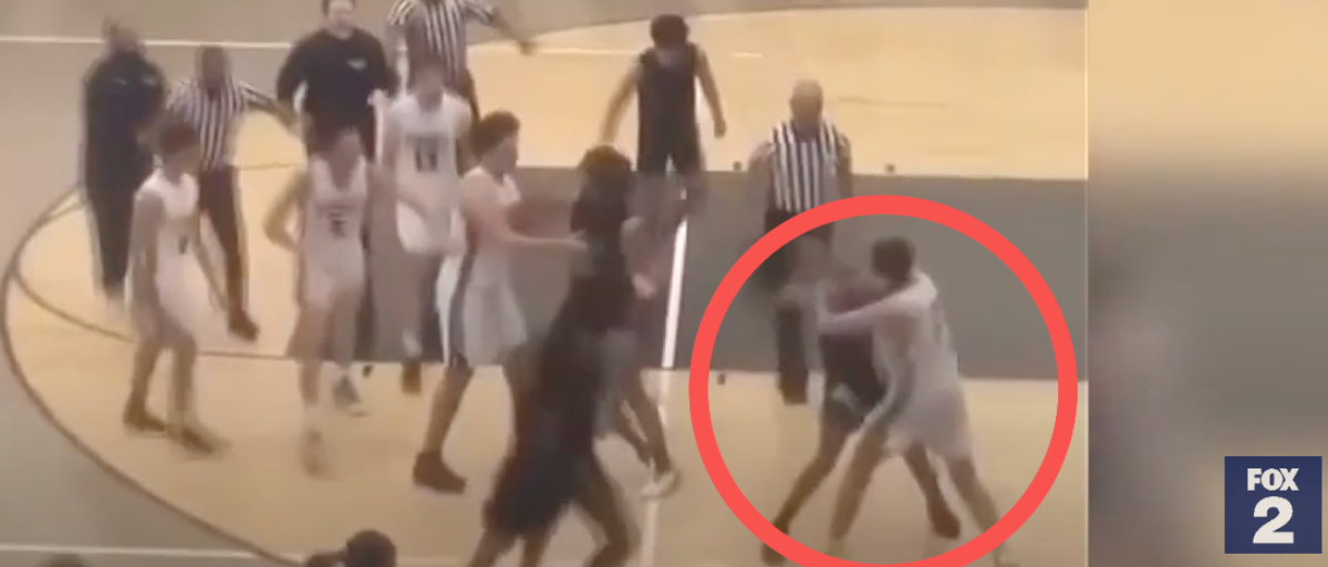 End Of Michigan High School Basketball Game Ends In Chaotic Brawl