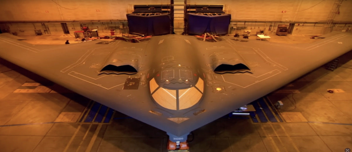 The Northrop Grumman B-2 Spirit stealth bomber. [Screenshot/YouTube/TechVision]