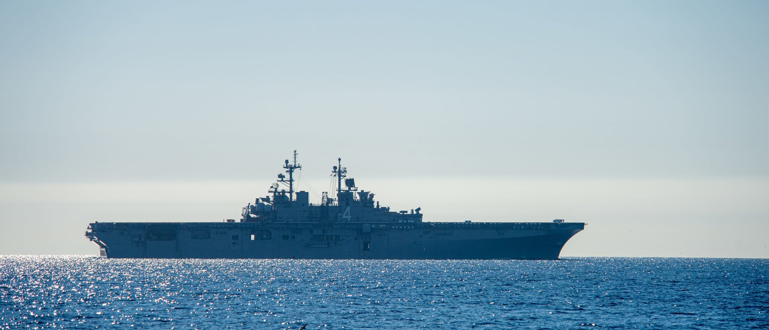 USS Boxer (LHD 4) transits the Pacific Ocean, Nov. 2, 2023. The Boxer Amphibious Readiness Group is underway in the U.S. 3rd Fleet area of operations conducting advanced tactical training that increases warfighting capability and tactical proficiency across all domains.