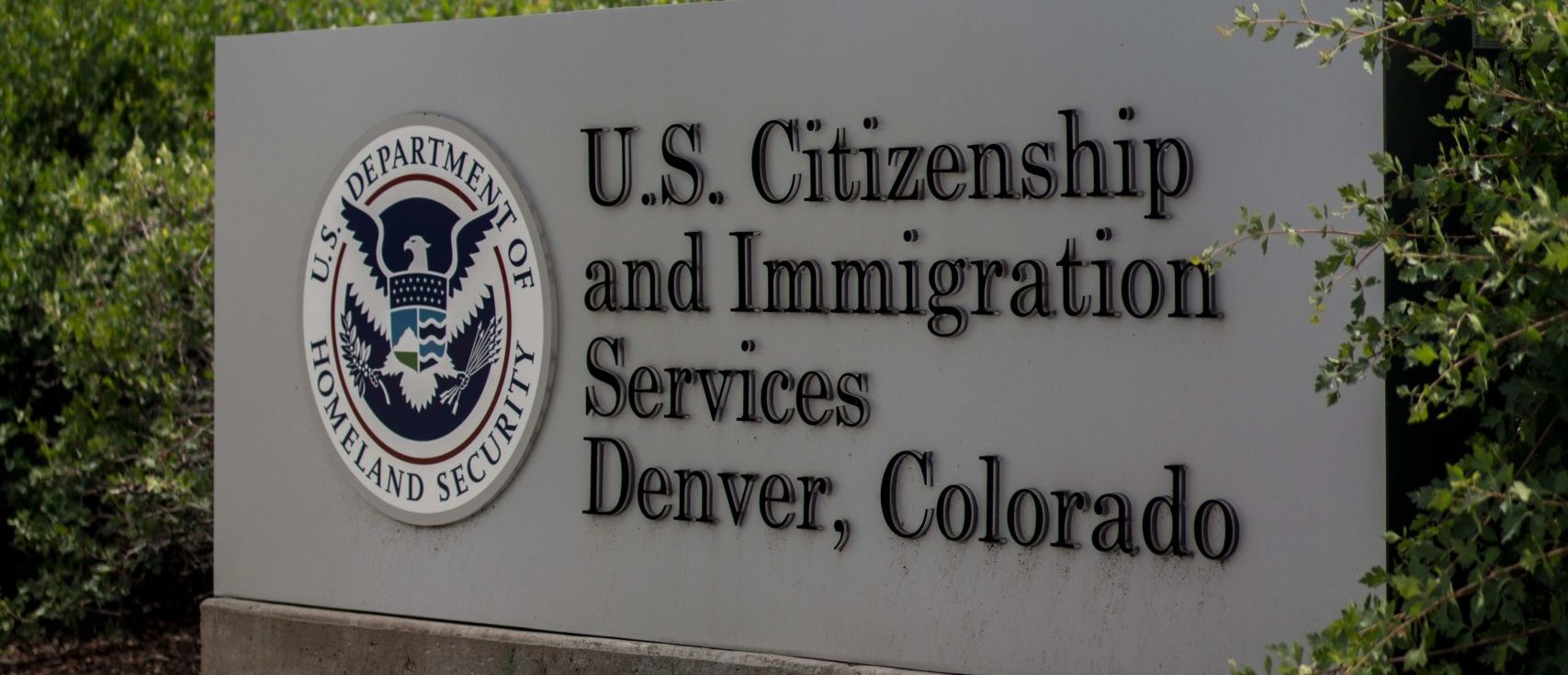 The US Citizenship and Immigration Services building, also the location of the ICE Denver Field Office, is seen outside outside of Denver, Colorado on July 14, 2019. [CHET STRANGE/AFP via Getty Images]