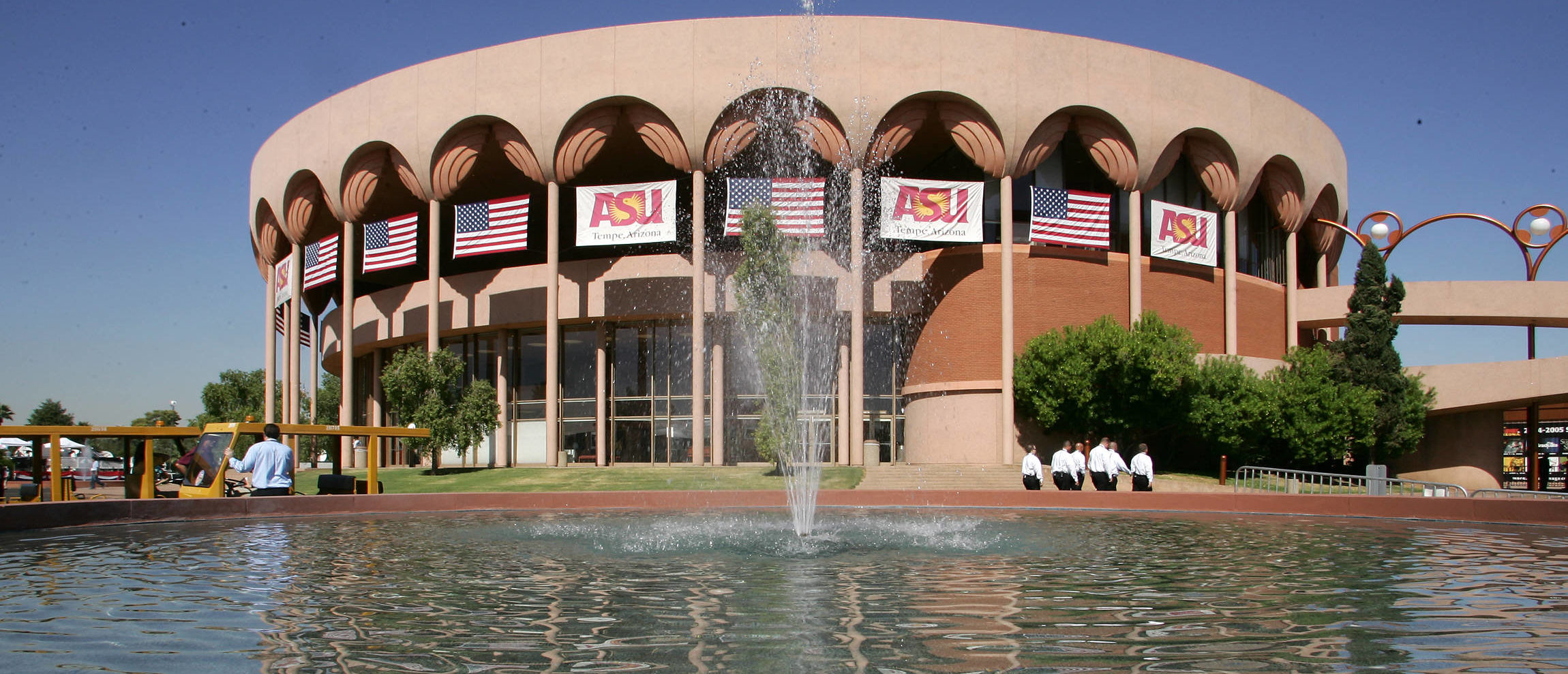 A view of the Gammage Auditorium on the campus of Arizona State University (ASU) 13 October 2004 in Tempe, Az. (Photo by ROBYN BECK/AFP via Getty Images)