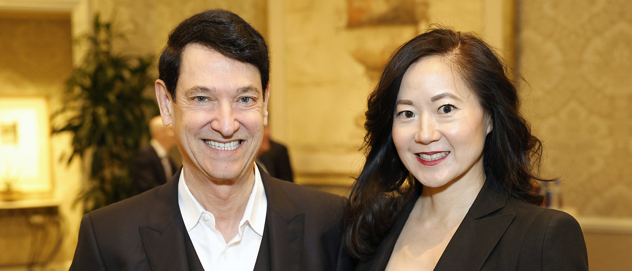 LOS ANGELES, CALIFORNIA - JANUARY 12: (L-R) Jim Breyer and Angela Chao attends the AFI Awards Luncheon at Four Seasons Hotel Los Angeles at Beverly Hills on January 12, 2024 in Los Angeles, California. (Photo by Frazer Harrison/Getty Images)
